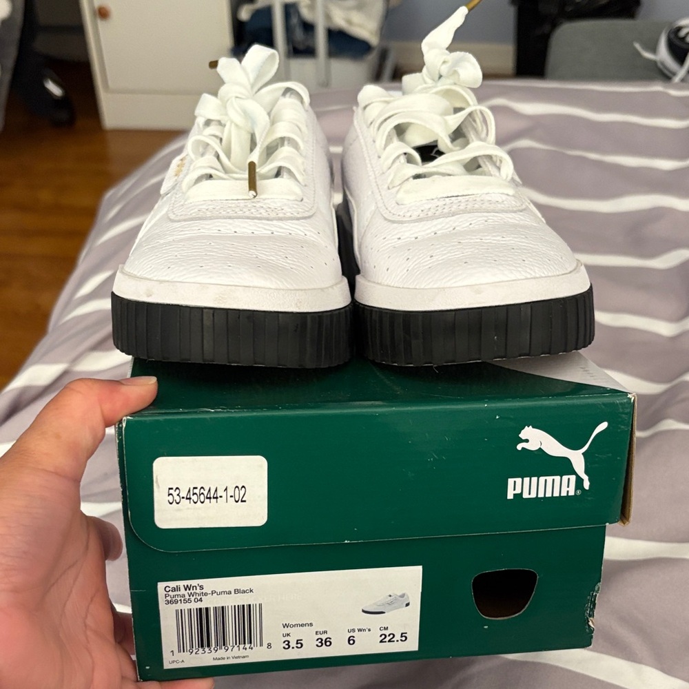 Puma  White and Black Sneakers